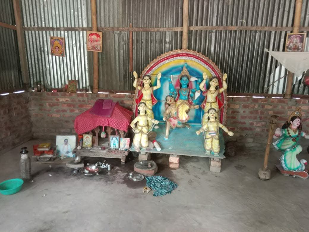 কুড়িগ্রামে গ্রামের মন্দির থেকে মূল্যবান মূর্তি ও পূজার সামগ্রী চুরি