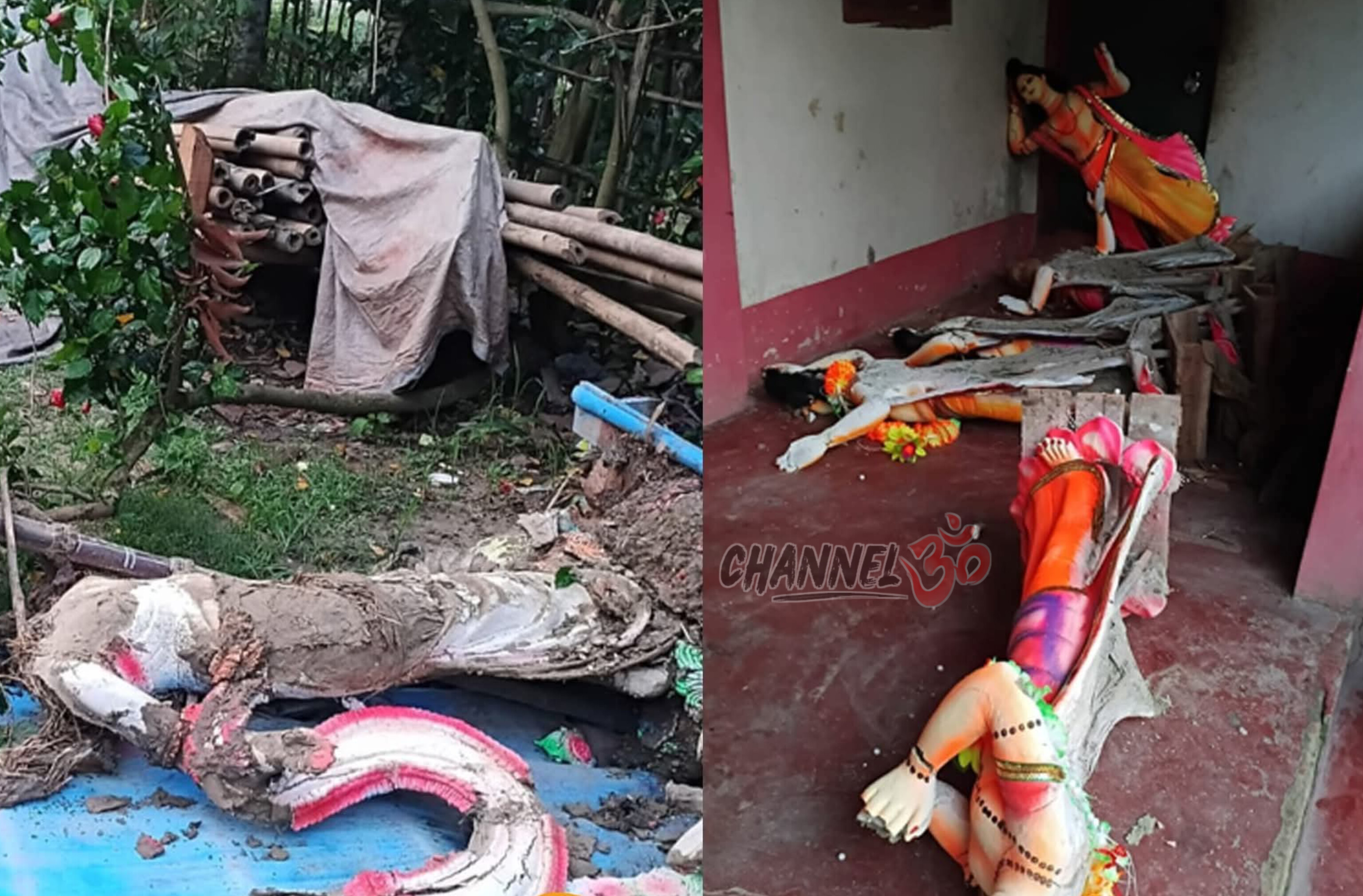 মাধবপুরে মন্দিরের প্রতিমা ভাঙচুর, এলাকায় উত্তেজনা