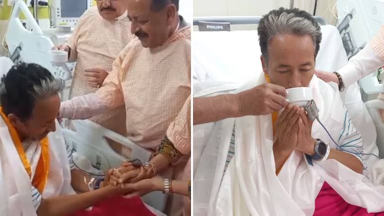 মধ্যরাতে দুই কেন্দ্রীয় মন্ত্রীর অনুরোধে ২৬দিন পর অনশন ভাঙলেন সোনম ওয়াংচুক
