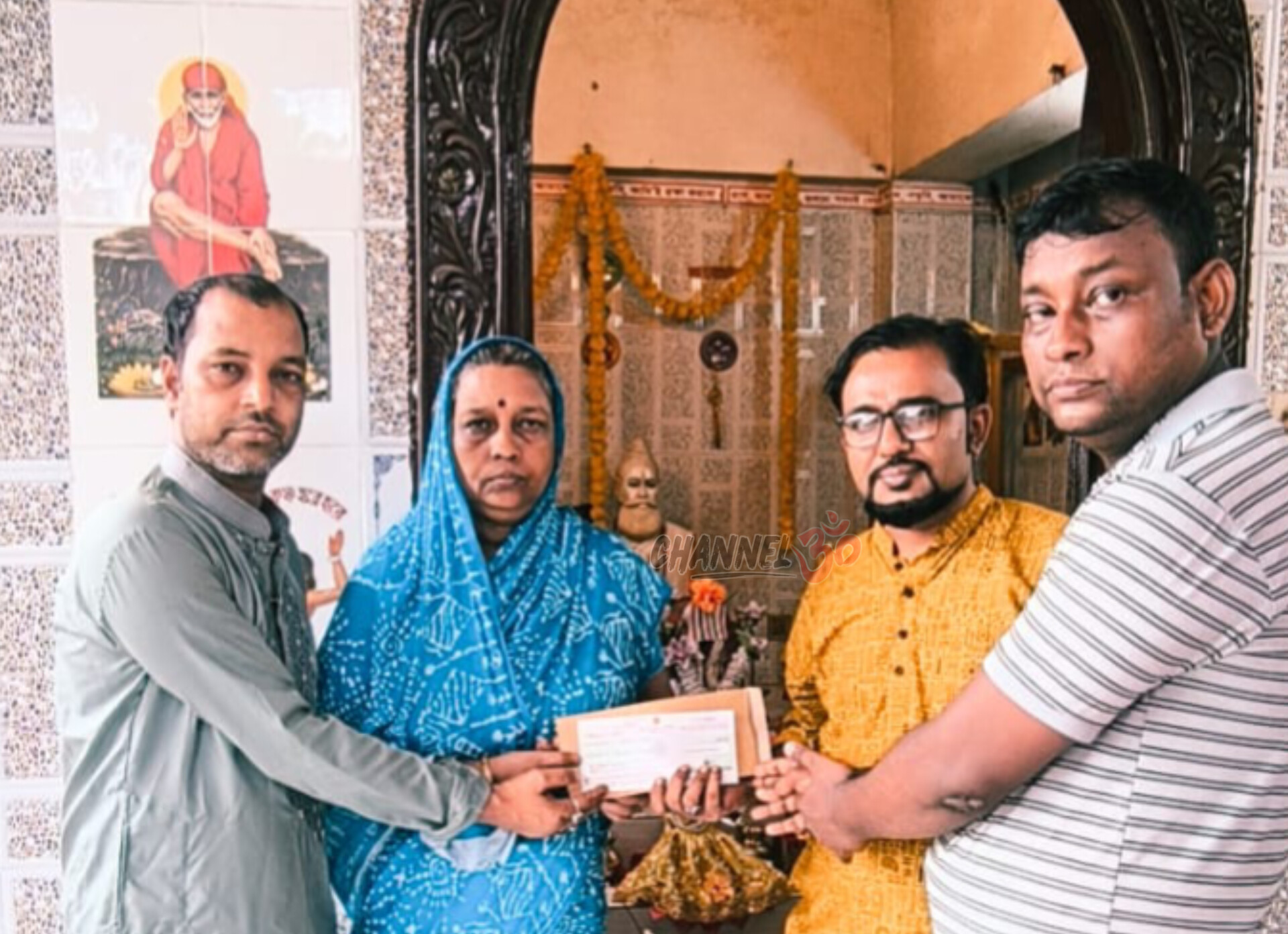 লোকনাথ মন্দিরের উন্নয়নে এমপি এরশাদ উল্লাহর আর্থিক সহযোগিতা